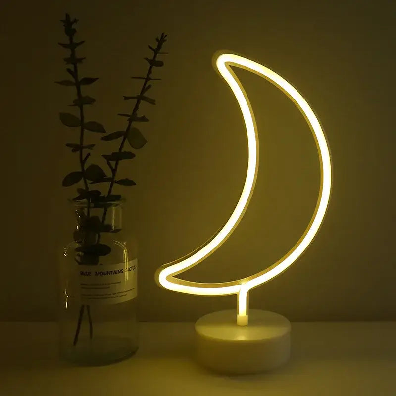 DecorBites™ USB LED Neon Sign Light Holiday Flamingo Night Lamp Xmas Party Wedding Decoration Home Gift cloud Heart