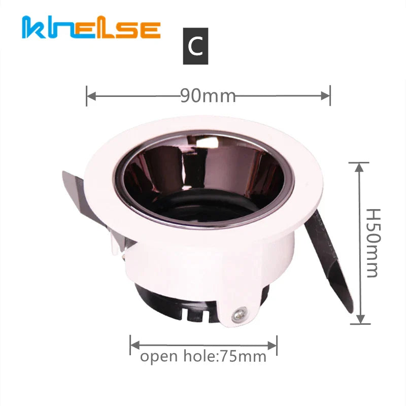 إضاءة السقف DecorBites™ القابلة للتعديل والمضادة للتوهج مع قاعدة مصباح GU10/MR16 للإضاءة الموضعية الداخلية