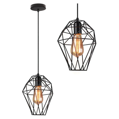 DecorBites™ Birdcage Diamond Ceiling Pendant Light Chandelier for Home Living Room Decor