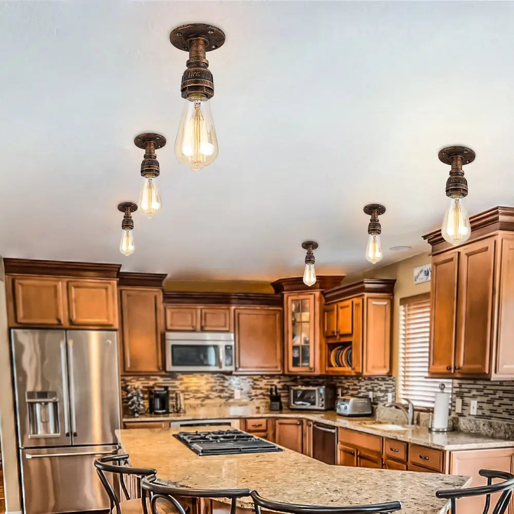 DecorBites™ Industrial Water Pipe Wall Sconce for Restaurant Cafe Bar Kitchen