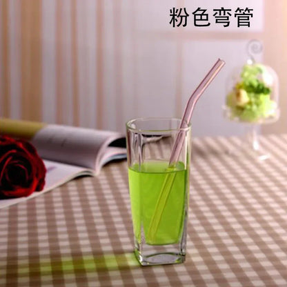 DecorBites™ Glass Drinking Straw: Eco-Friendly & Colourful Bar Accessory