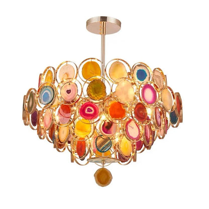 Decorbites™ LED Achat-Leuchter – Modernes farbiges Designer-Beleuchtung für Eingangsbereich & Esszimmer