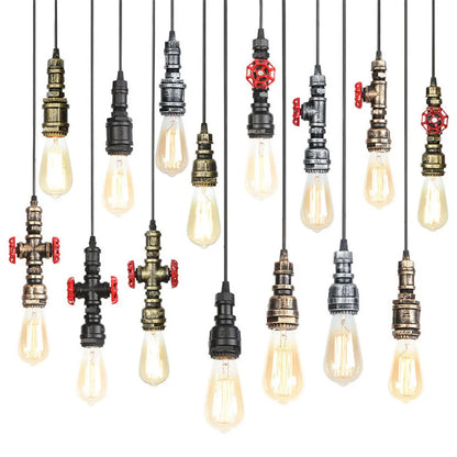 DecorBites™ Iron Pipe Pendant Lights Holder Retro Loft Indoor Ceiling Hanging Lamp