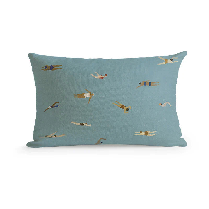 DecorBites™ Cute Dog Printed Designer Throw Pillow Cover for Living Room Sofa Decor