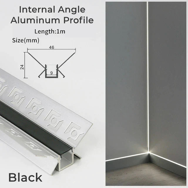 DecorBites™ 1M Frameless Embedded LED Aluminum Profile for Linear Strip Lights