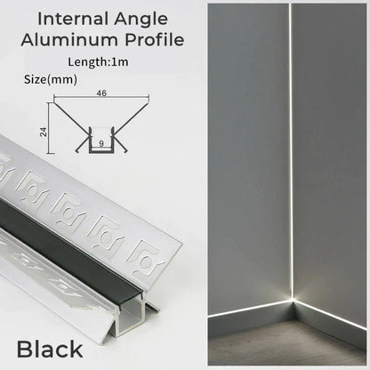 DecorBites™ 1M Frameless Embedded LED Aluminum Profile for Linear Strip Lights