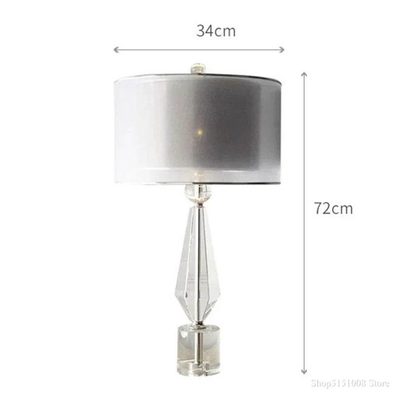 DecorBites™ Crystal Table Lamp - Modern Luxe Art Deco Lighting for Living Room, Bedroom, Bedside