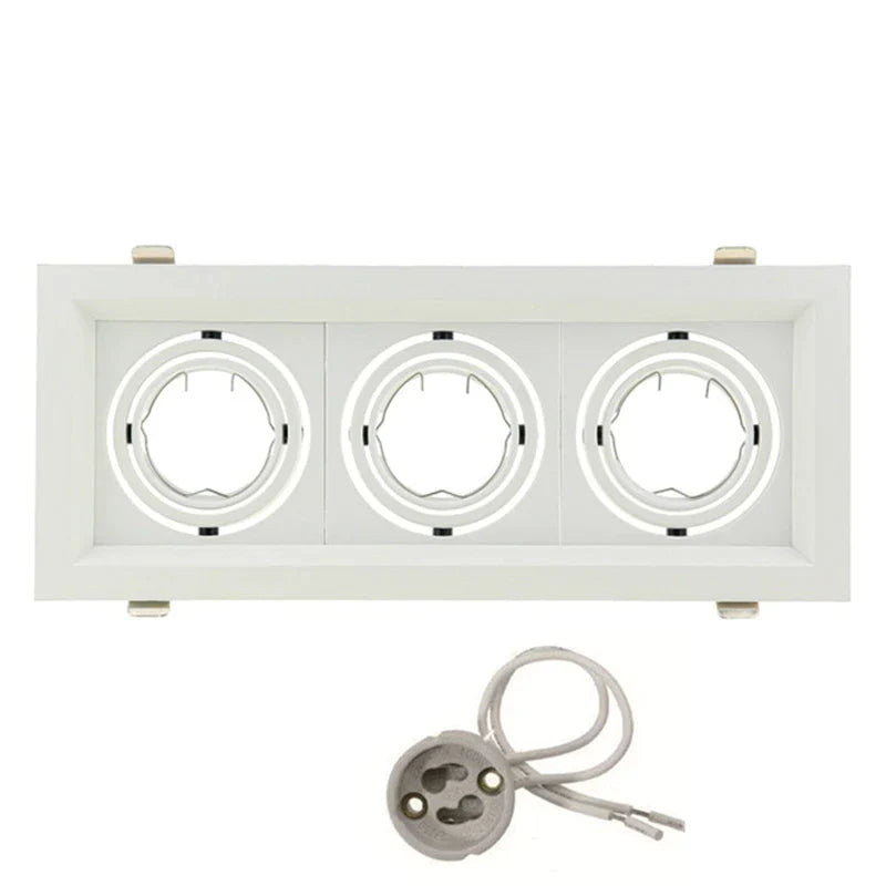 DecorBites™ Double Ring LED Ceiling Downlights GU10 MR16 Base Spot Lamps Holder Bracket
