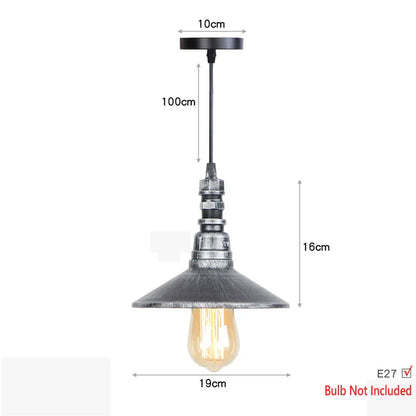 DecorBites™ Iron Pipe Pendant Lights Holder Retro Loft Indoor Ceiling Hanging Lamp