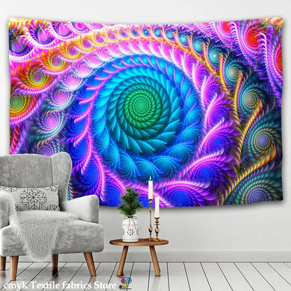 Decobites Psychedelic Mandala Wall Hanging Tapestry Boho Decor Hippie Tapestries