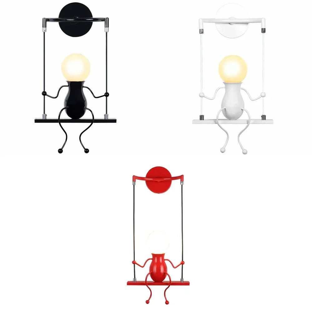 Aplique de pared LED creativo DecorBites™ para interiores, estilo moderno, de hierro, casquillo E27