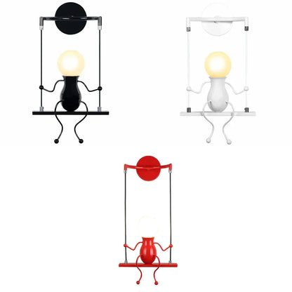 Aplique de pared LED creativo DecorBites™ para interiores, estilo moderno, de hierro, casquillo E27