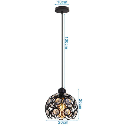DecorBites™ Industrial Nordic Cage Pendant Light, Black Iron Retro Loft Hanging Lamp