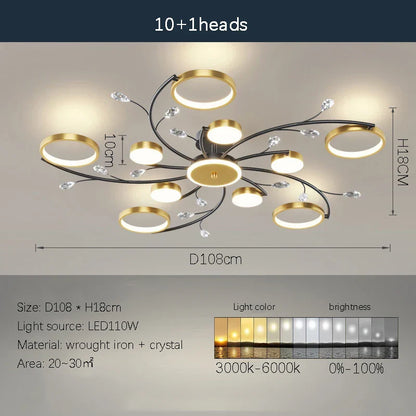 DecorBites™ LED Chandelier: Stylish Indoor Lighting for Bedroom, Living Room, Dining Room