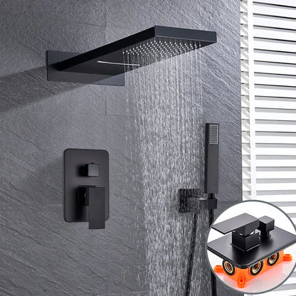 DecorBites™ Brass Shower Faucet Set with Handshower and Mixer Valve