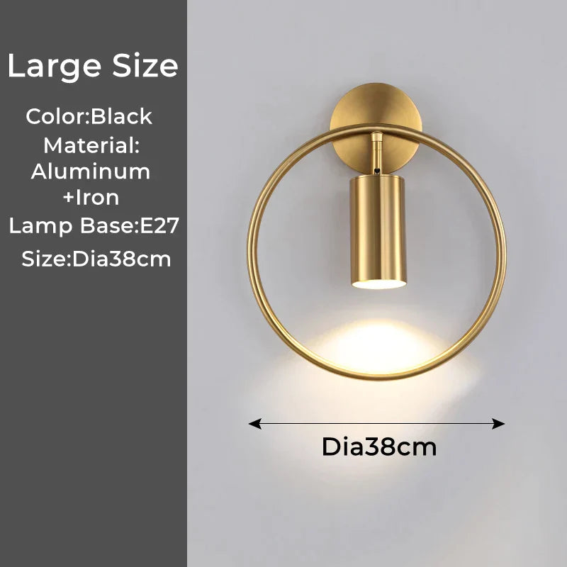 DecorBites™ LED Wall Lamp: 180º Rotation Bedside Sconce, Indoor Lighting Fixture, E27 Bulb Home Decor