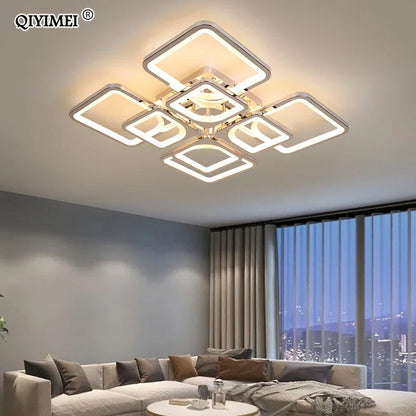 DecorBites™ LED Chandelier: Remote Dimmable Indoor Lighting for Bedroom, Restaurant, Living Room