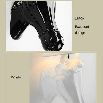 DecorBites™ Horse Wall Lamp: Retro Resin Light for Living Room, Bedroom, or Hotel Corridors