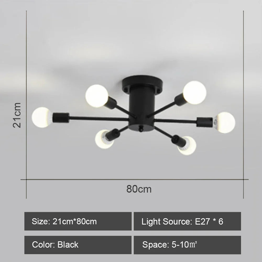 DecorBites™ LED Metal Chandeliers for Living Room - Stylish Ceiling Light for Home Decor