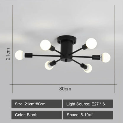 DecorBites™ LED Metal Chandeliers for Living Room - Stylish Ceiling Light for Home Decor