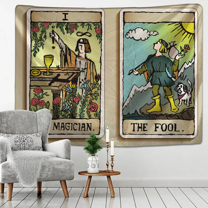 Decobites Medieval Europe Divination Tapestry Wall Hanging - Mysterious Home Decor