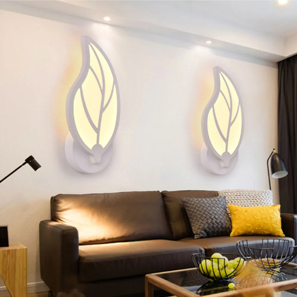 DecorBites™ Leaf Shape LED Wall Sconce for Living Room Bedroom Decor