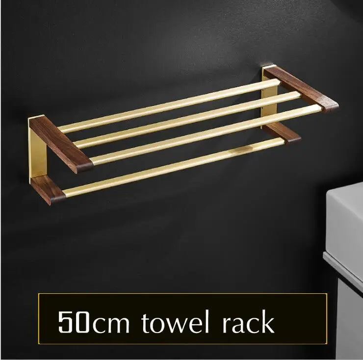 DecorBites™ Bathroom Hardware Set: Towel Rack, Slippers Rack, Toilet Paper Rack - Space Aluminum