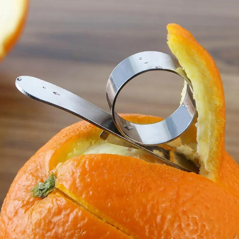Decorbites™ Zitrus-Schäler: Edelstahl-Finger-Typ Orangenschäler Zitronenschäler Entferner Schneidwerkzeug Küchengerät
