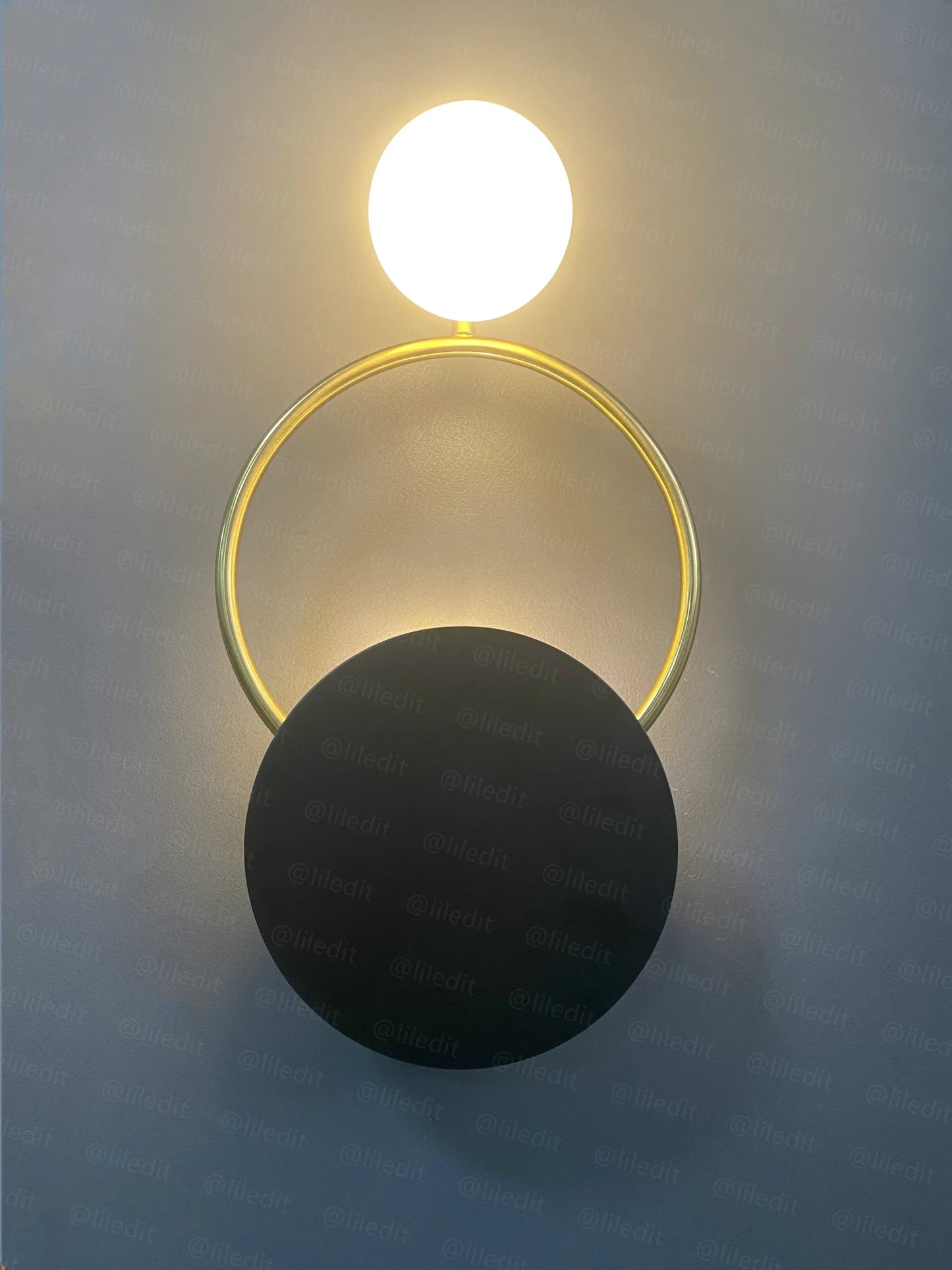 DecorBites™ Golden Ring Sconce Lights Fixture for Bedroom Living Room Hallway Decor