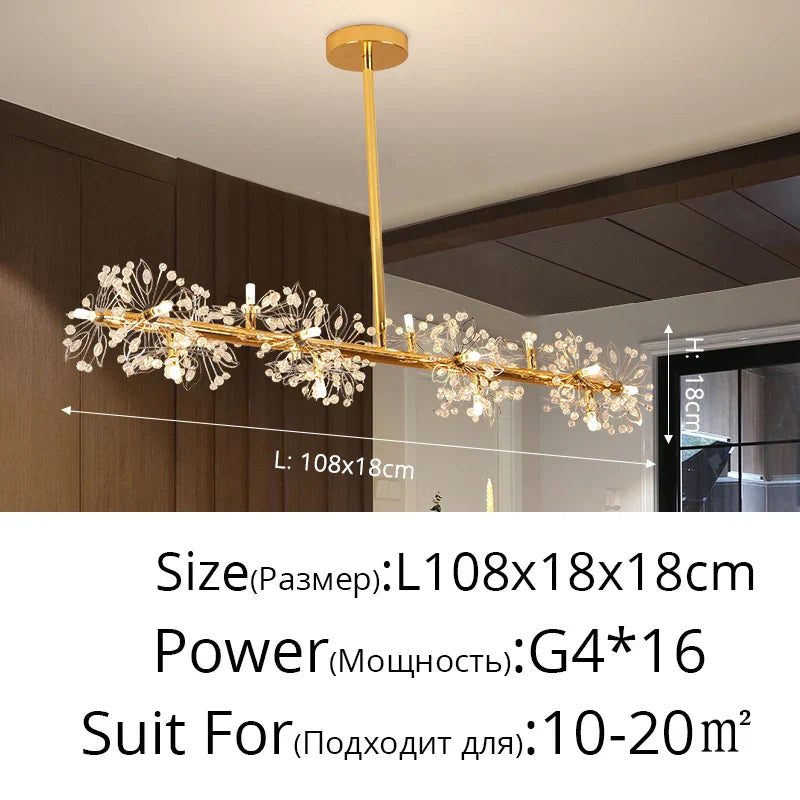 DecorBites™ Dandelion Flower Chandelier: Modern LED Living Room Bedroom Indoor Decor Bouquet Lamps