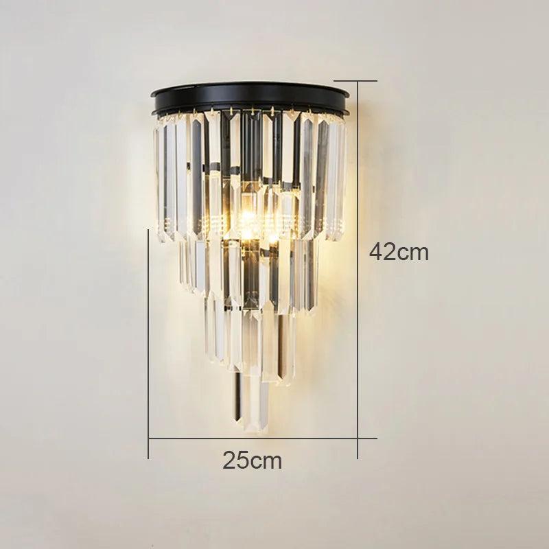 DecorBites™ Crystal Wall Lamp: Elegant Lighting for Living Room, Bedroom, and Staircase