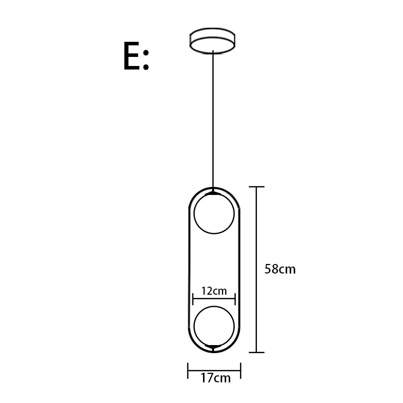 Lámparas colgantes de bola de cristal DecorBites™ | Lámpara colgante LED nórdica moderna para comedor y bar
