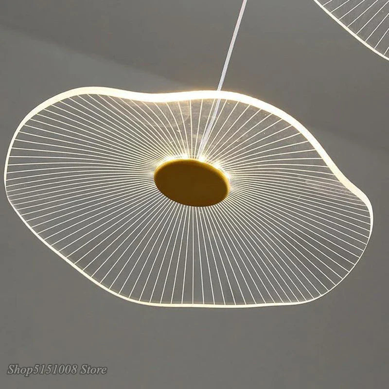 DecorBites™ Lotus Leaf Chandelier: Modern Luxury Acrylic LED Hanging Lamp for Villa, Hotel, Living Room