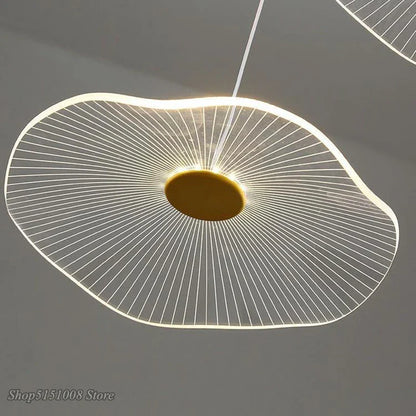 DecorBites™ Lotus Leaf Chandelier: Modern Luxury Acrylic LED Hanging Lamp for Villa, Hotel, Living Room