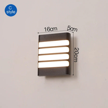 DecorBites™ LED Outdoor Wall Sconce Light for Courtyard Patio Garden Front Door