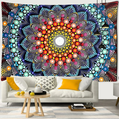 Decobites Chakras Mandala Tapestry Wall Hanging - Hippie Psychedelic Home Decor