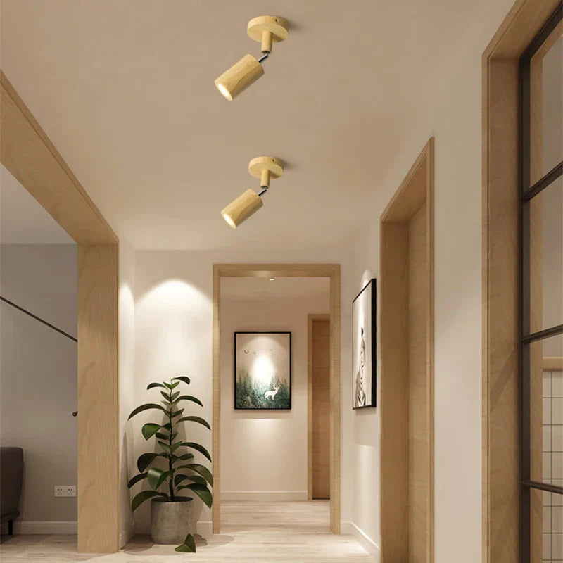 DecorBites™ مصباح سقف خشبي LED من DecorBites™ مصباح داخلي من الأكريليك للديكور المنزلي