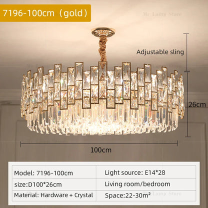 DecorBites™ Crystal Chandelier: Modern Luxury Lighting for Living Room, Bedroom, Kitchen