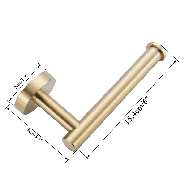 Juego de accesorios de baño DecorBites™: Barra para toallas, gancho para bata, estante, repisa, portarrollos de papel higiénico, gancho