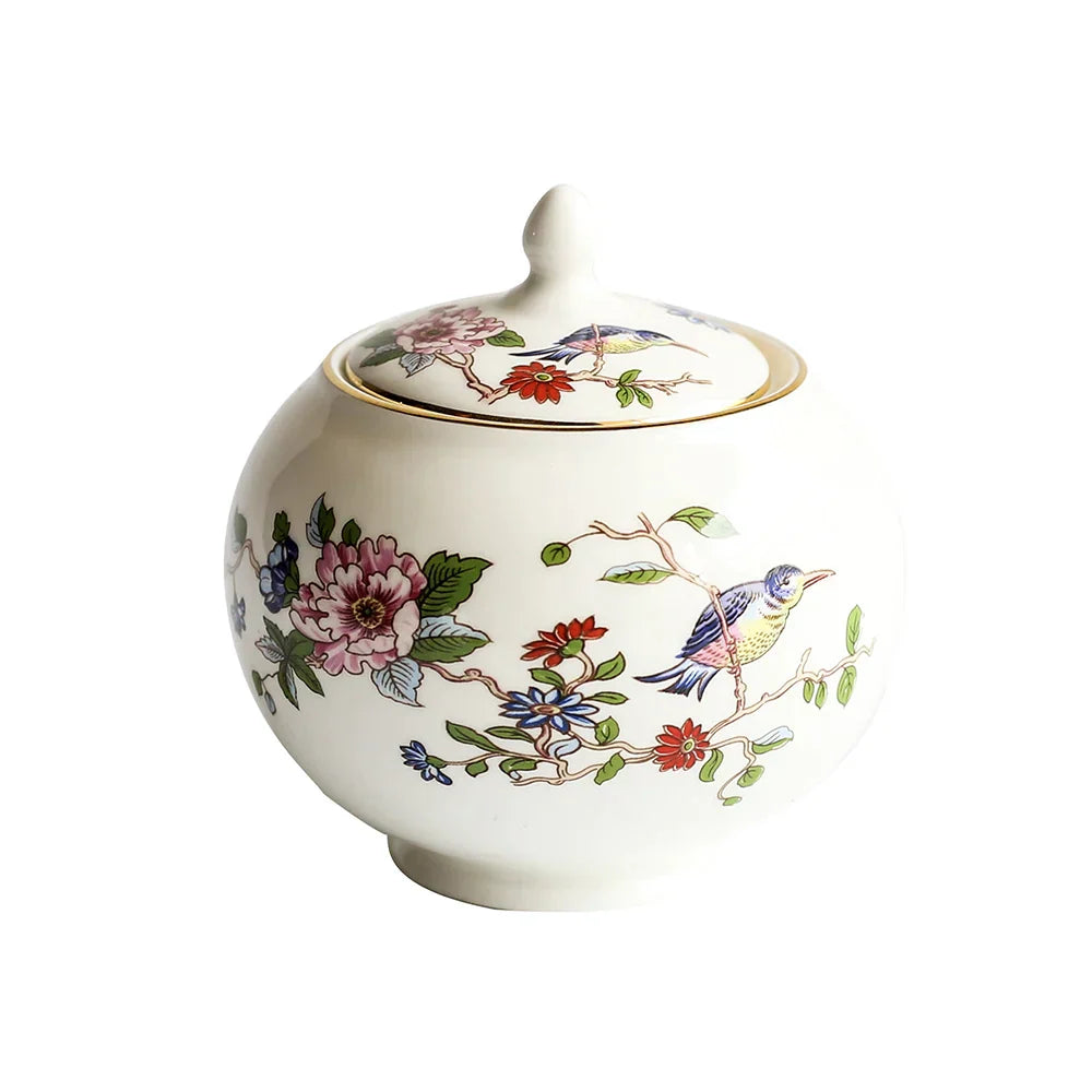 DecorBites™ Coffee & Tea Set: Cup, Saucer, Pot, Milk, Sugar, Plate, Tray, Teaware