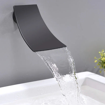 DecorBites™ Black Bathroom Faucet: 2 Function Wall Mount Hot Cold Shower Bathtub Facuet.