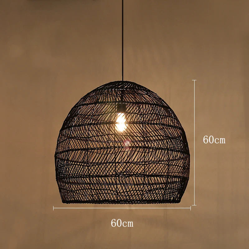 Handmade Chinese Style Rattan Pendant Light