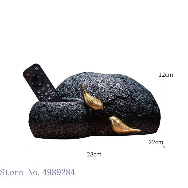 DecorBites™ Golden Bird Resin Tissue Box Ashtray Desktop Organizer Storage Box