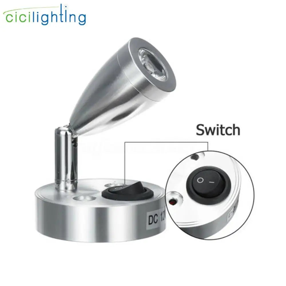 DecorBites™ LED Spot Reading Light 2pcs DC12V 3W 6000K Cold White for RV Caravan Camp Boat