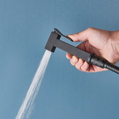 DecorBites™ Bidet Shower Faucet Set: Matte Black Brass Hygienic Spray Tap with Hot/Cold Mixer