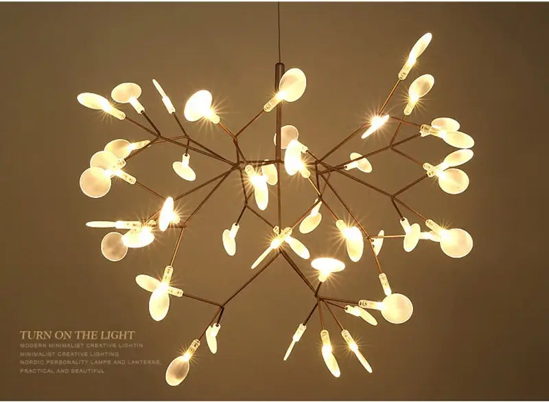 DecorBites™ Branch Design Nordic Chandelier - Rose Gold/Black