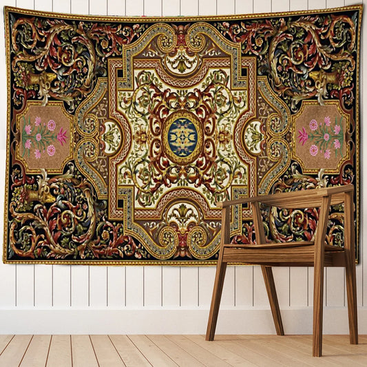 Decobites Persian Mandala Printed Blanket Tapestry for Retro Home Decor