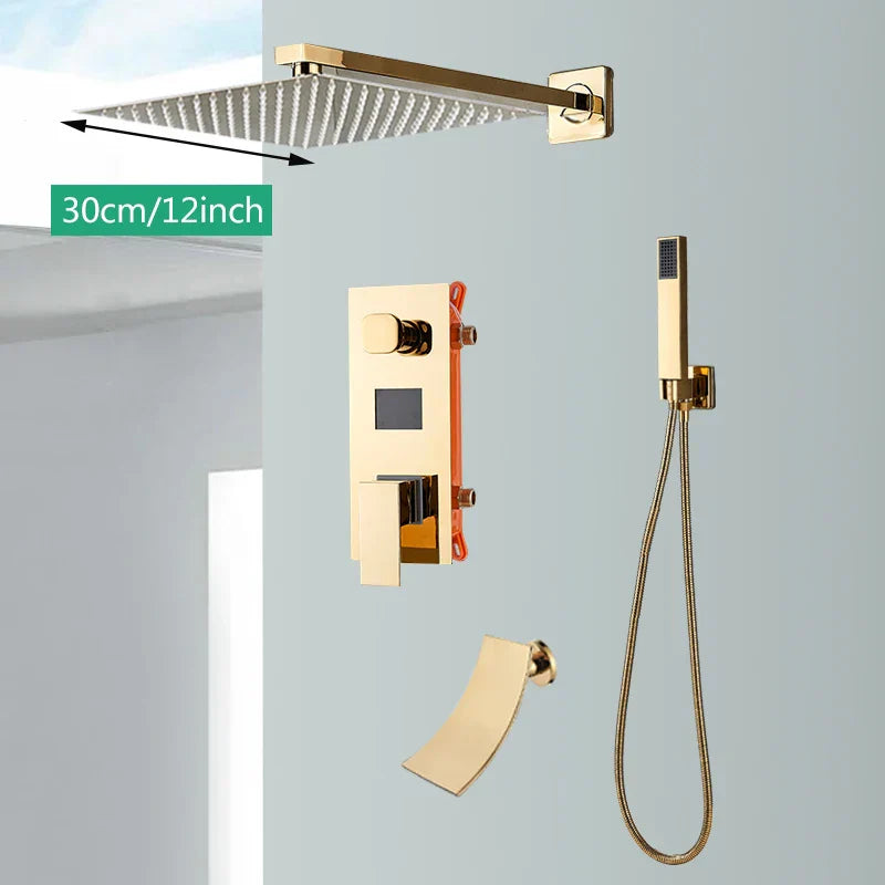Gold Digital Shower System
