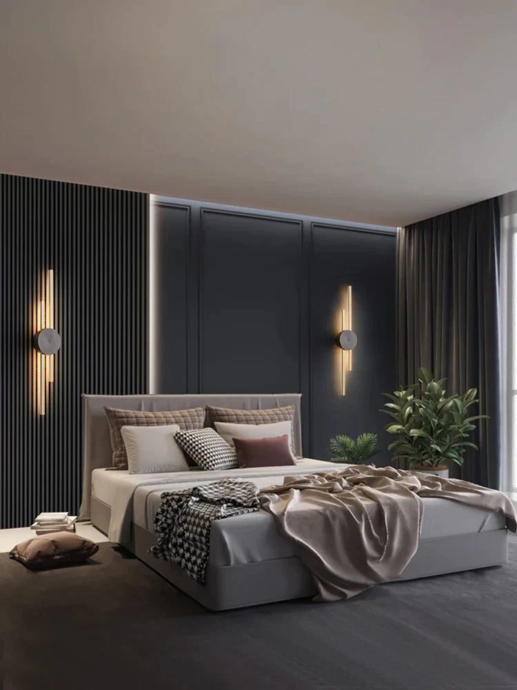 ديكوربايتس™ مصباح حائط نحاسي لغرفة النوم، غرفة المعيشة، خلفية التلفزيون - تصميم فاخر وبسيط