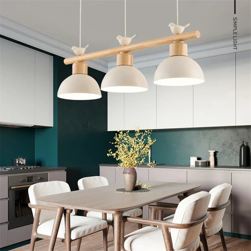DecorBites™ Bird Light Pendant: Nordic Design LED Lamp for Living & Dining Room